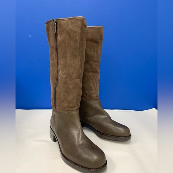 COACH BAILEY Ladies Brown Leather Mid Calf Boots Sz 8B - Picture 1 of 7